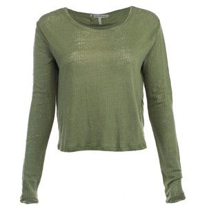 SAGE GREEN LONG SLEEVE BOHO TOP BY NICOLE RICHIE